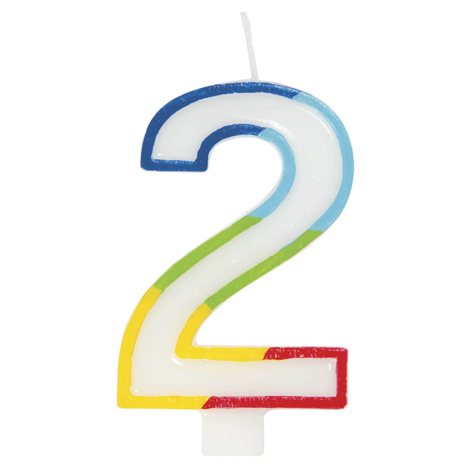 Rainbow Number 2 Candle 
