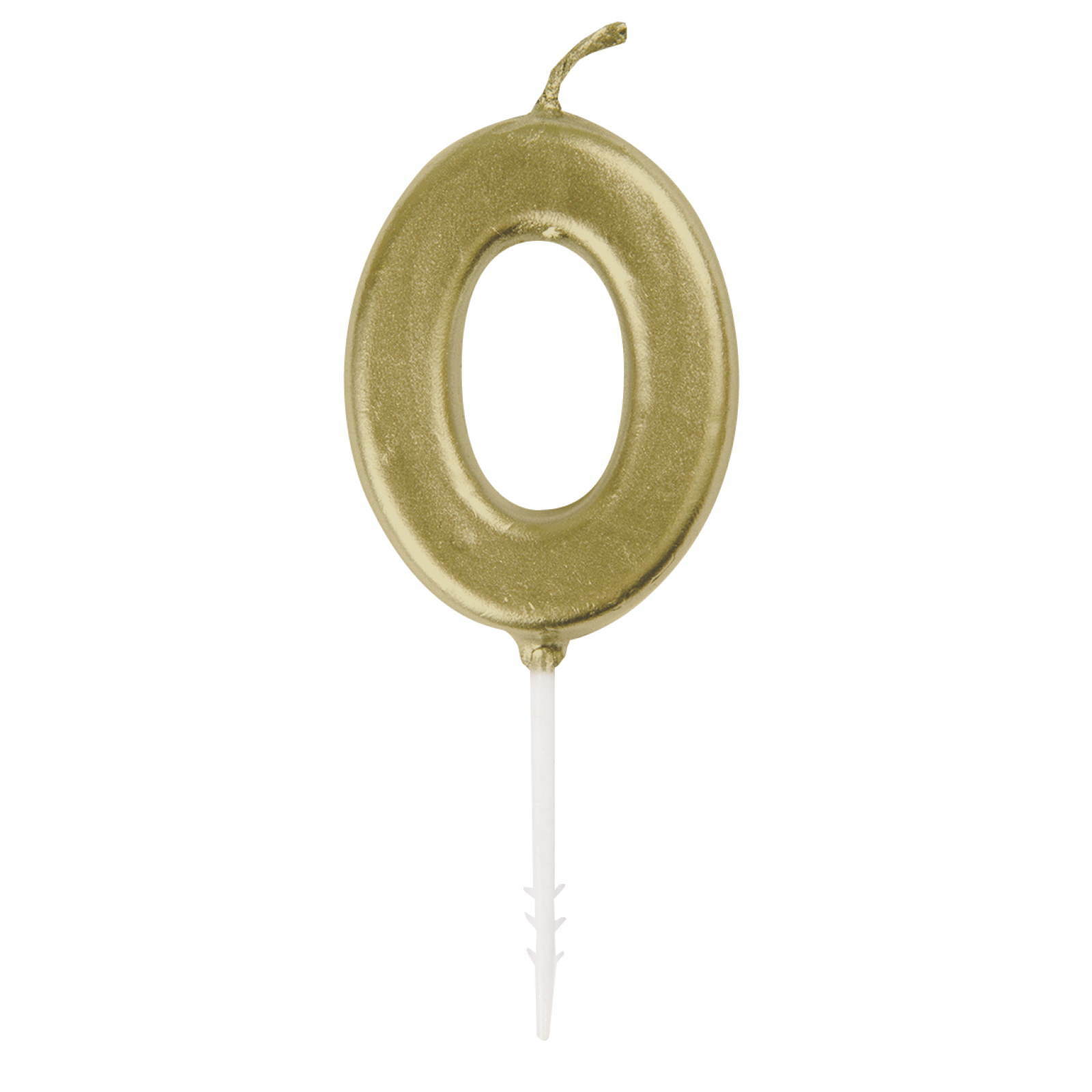 Gold Number 0 Candle 
