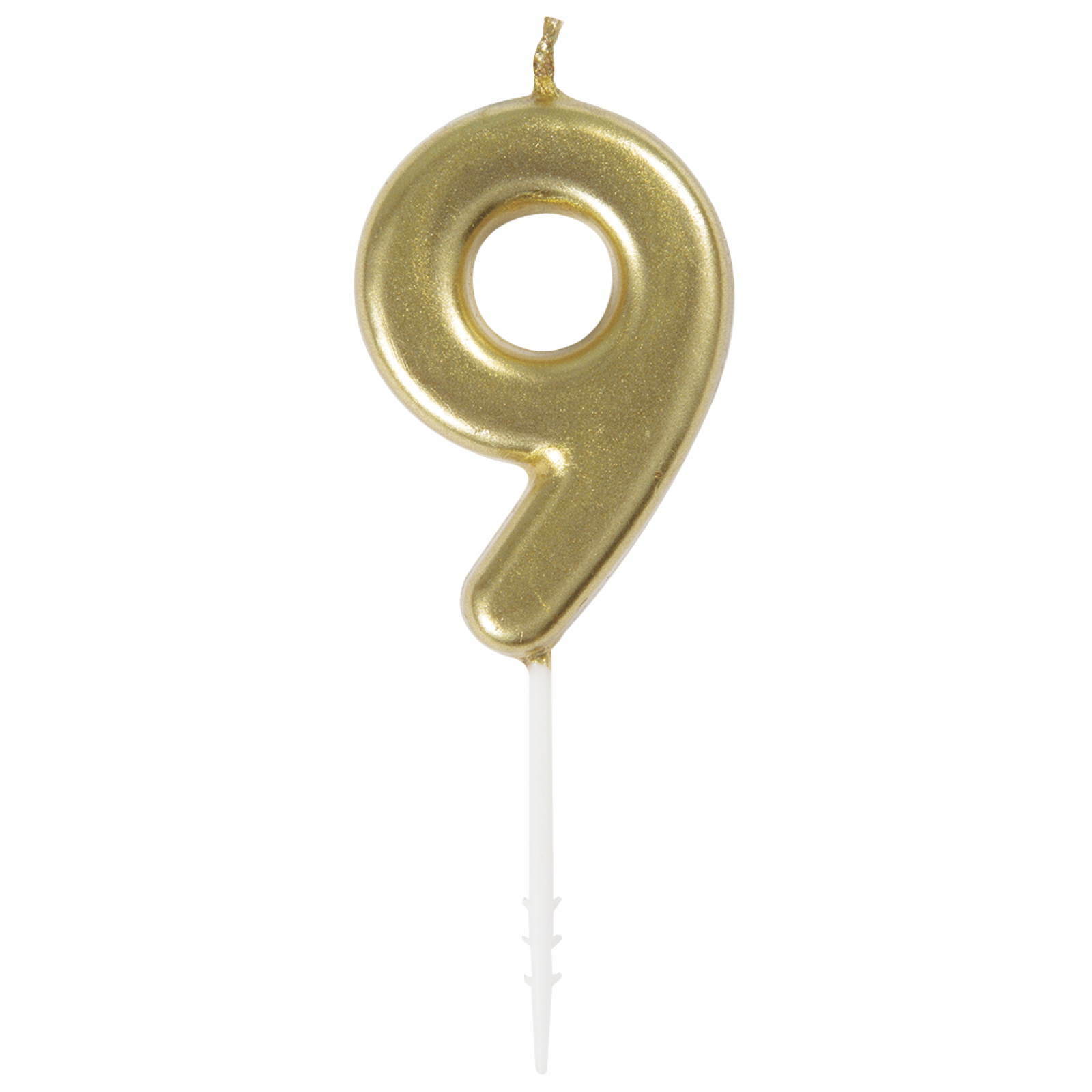 Gold Number 9 Candle 