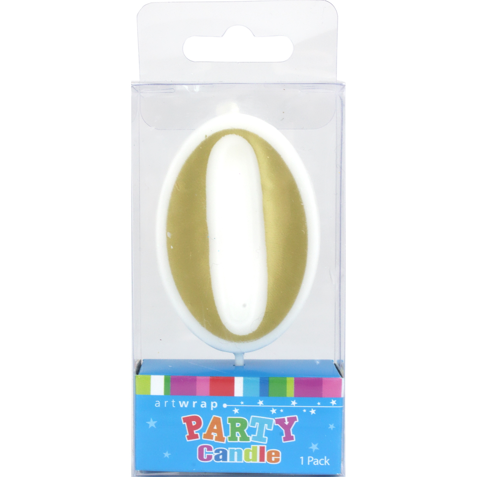 Gold Accent Number 0 Candle 