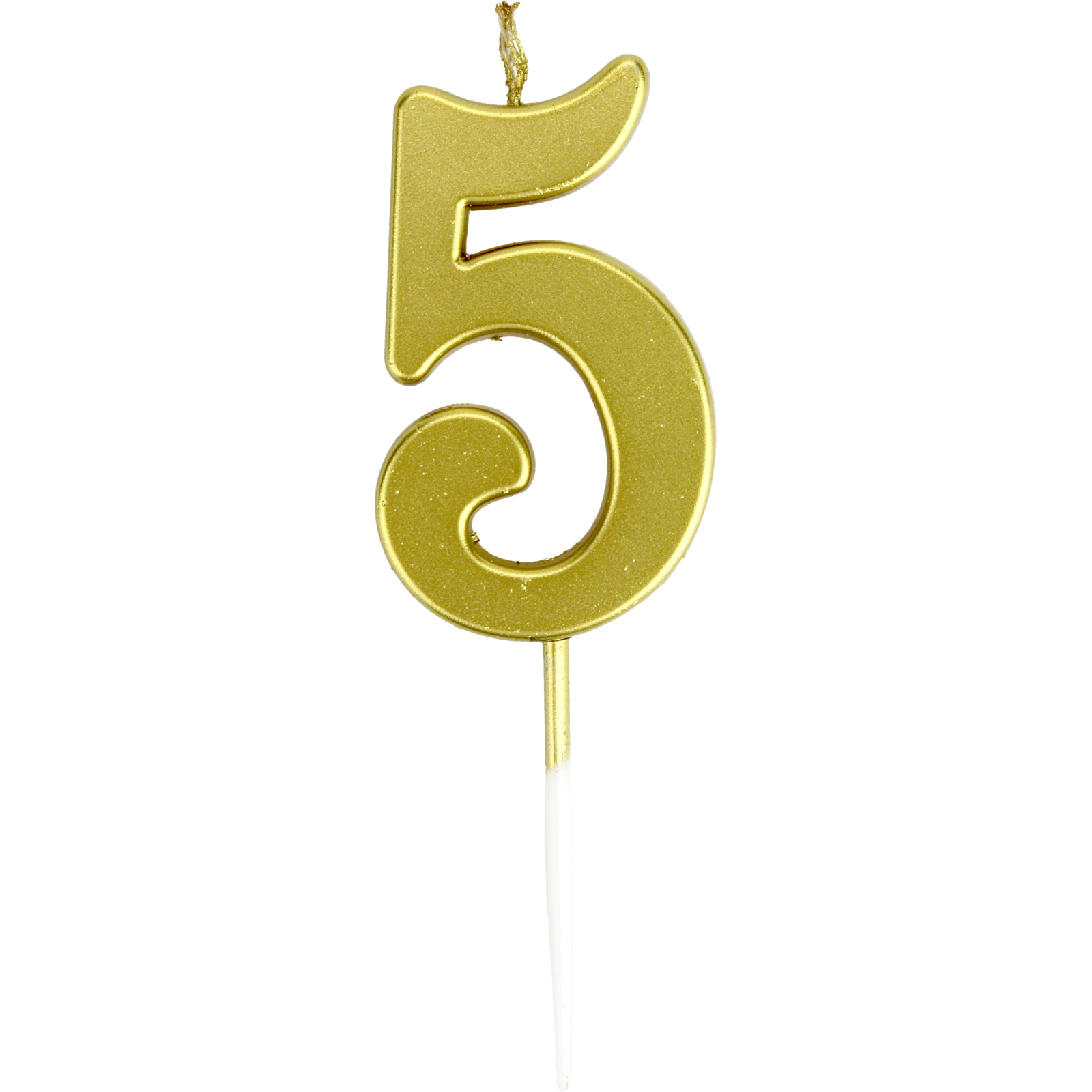 Gold Decorative Number 5 Candle Gold Party Supplies Coloured Party