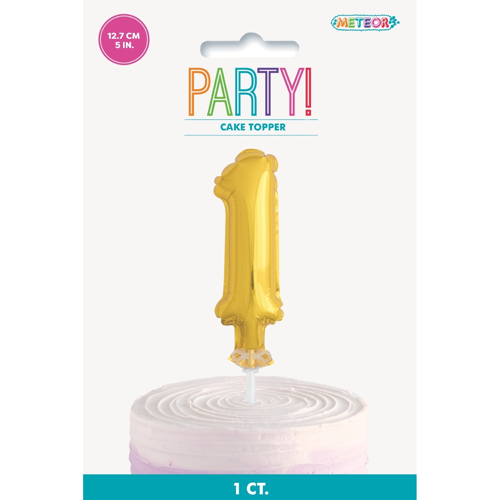 Gold Number 1 Balloon Cake Topper