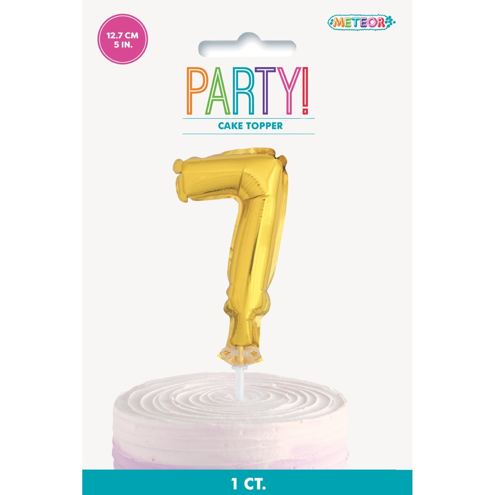 Gold Number 7 Balloon Cake Topper