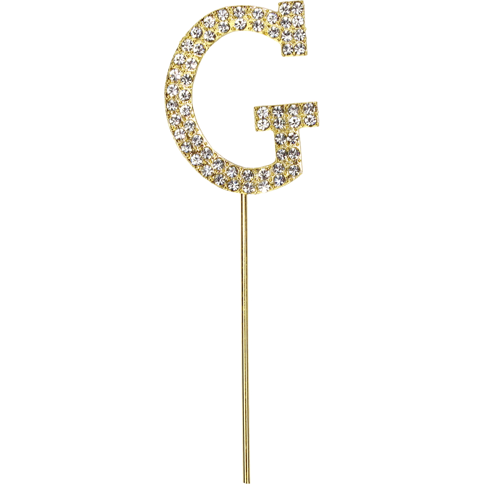 Gold Diamante Letter G Cake Topper 