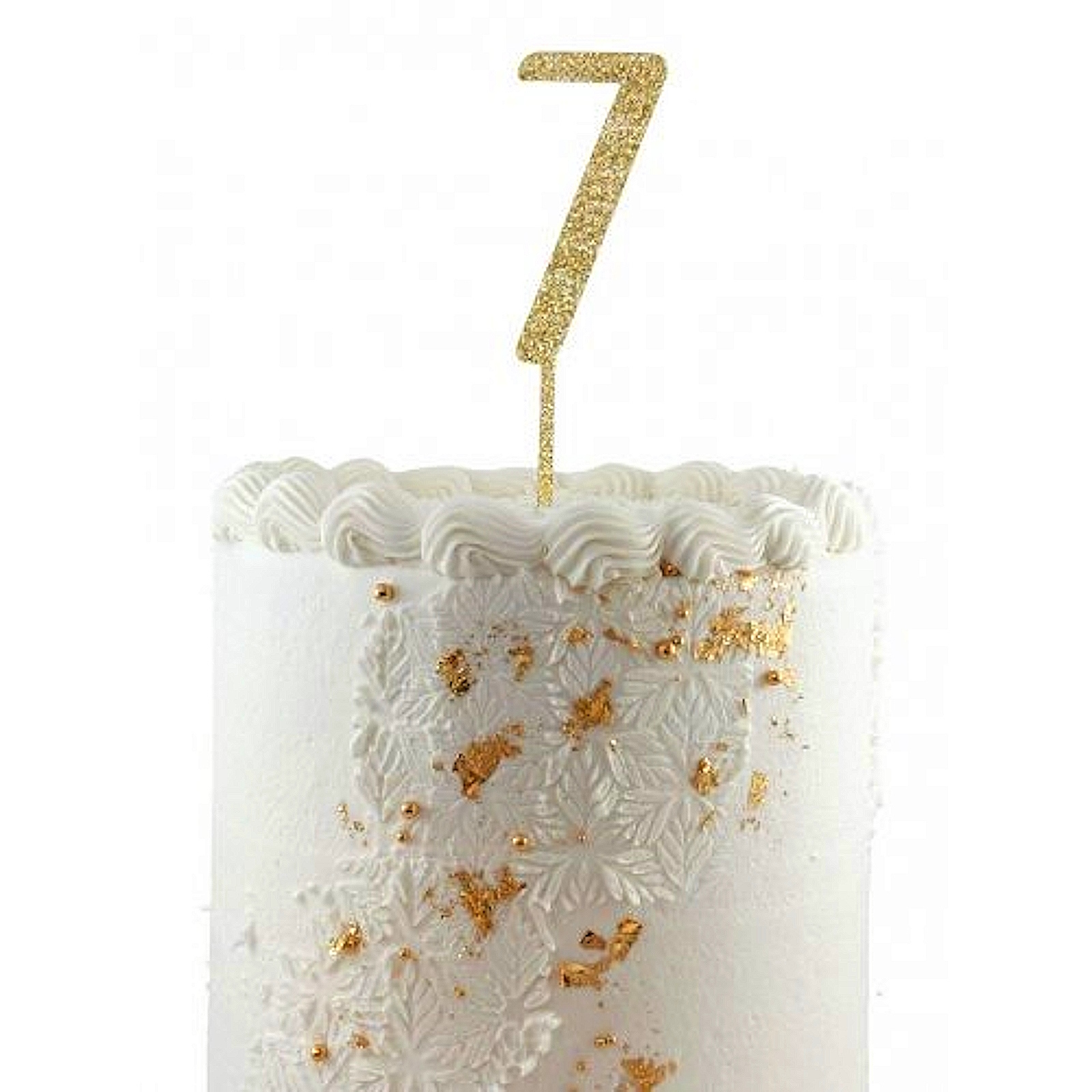 Glitter Gold Acrylic Number 7 Cake Topper