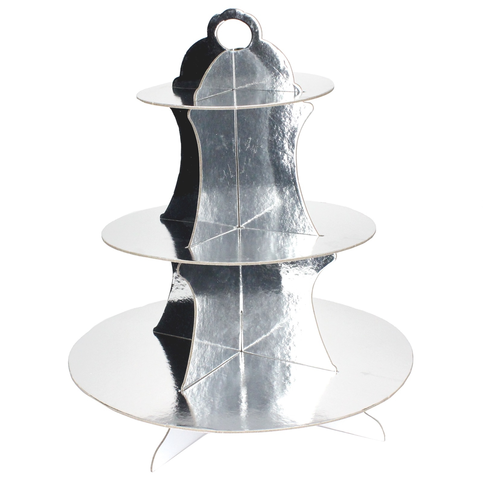 Silver Foil Cupcake Stand Silver Party Supplies Coloured Party