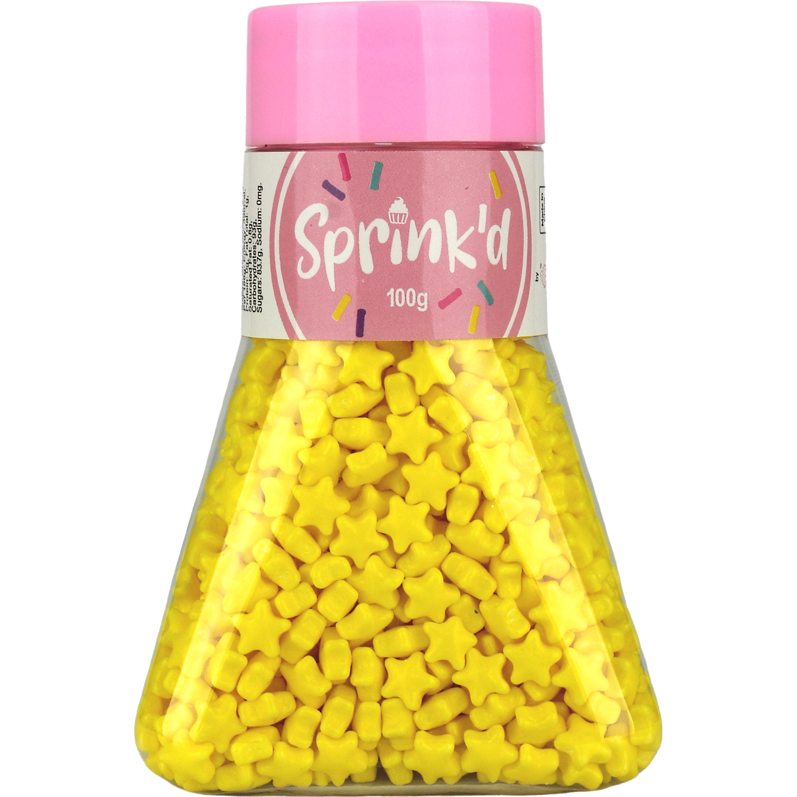 Sprink'd Yellow Stars Edible Cupcake Decorations 100g