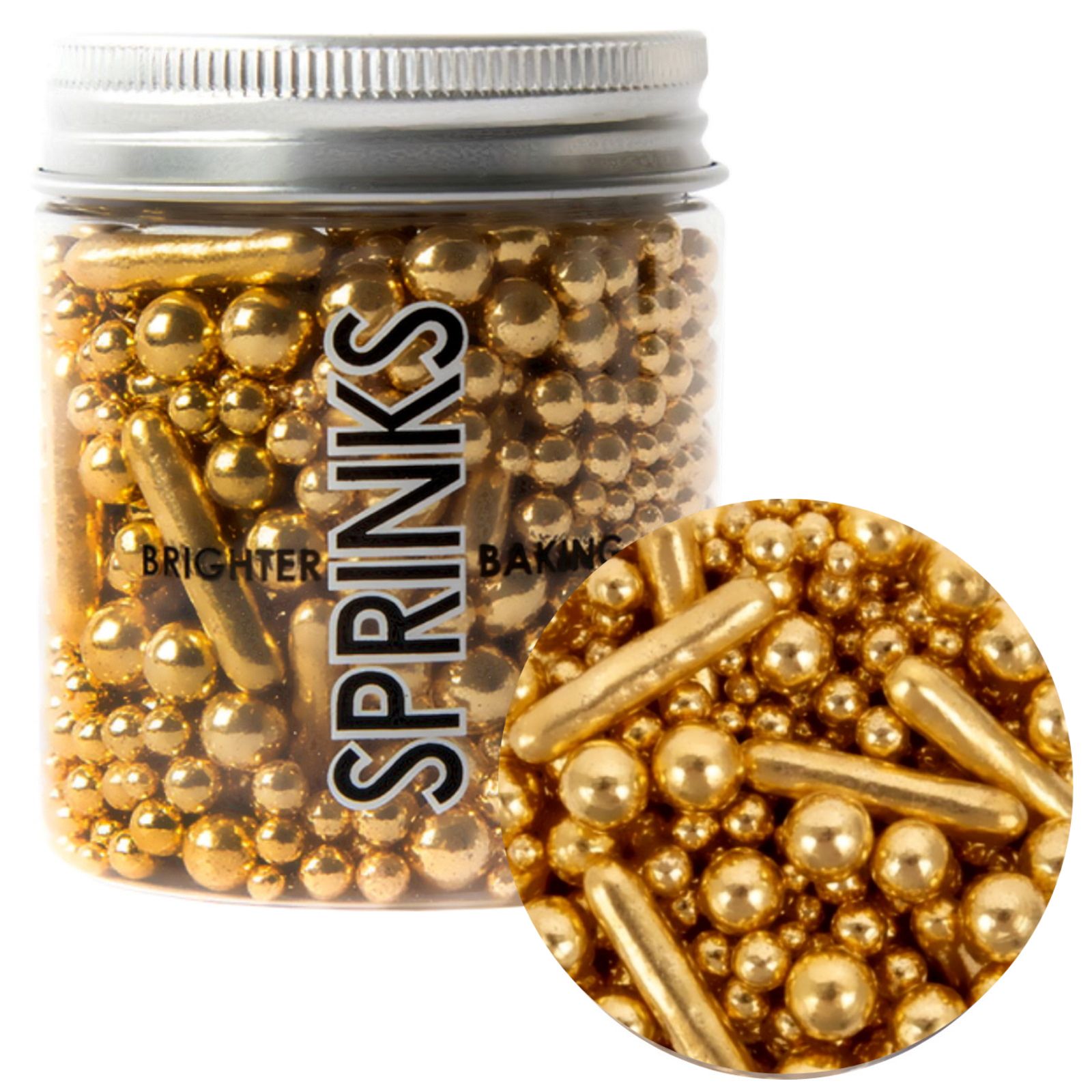 Sprinks Bubble & Bounce Shiny Gold Sprinkles (75g) 