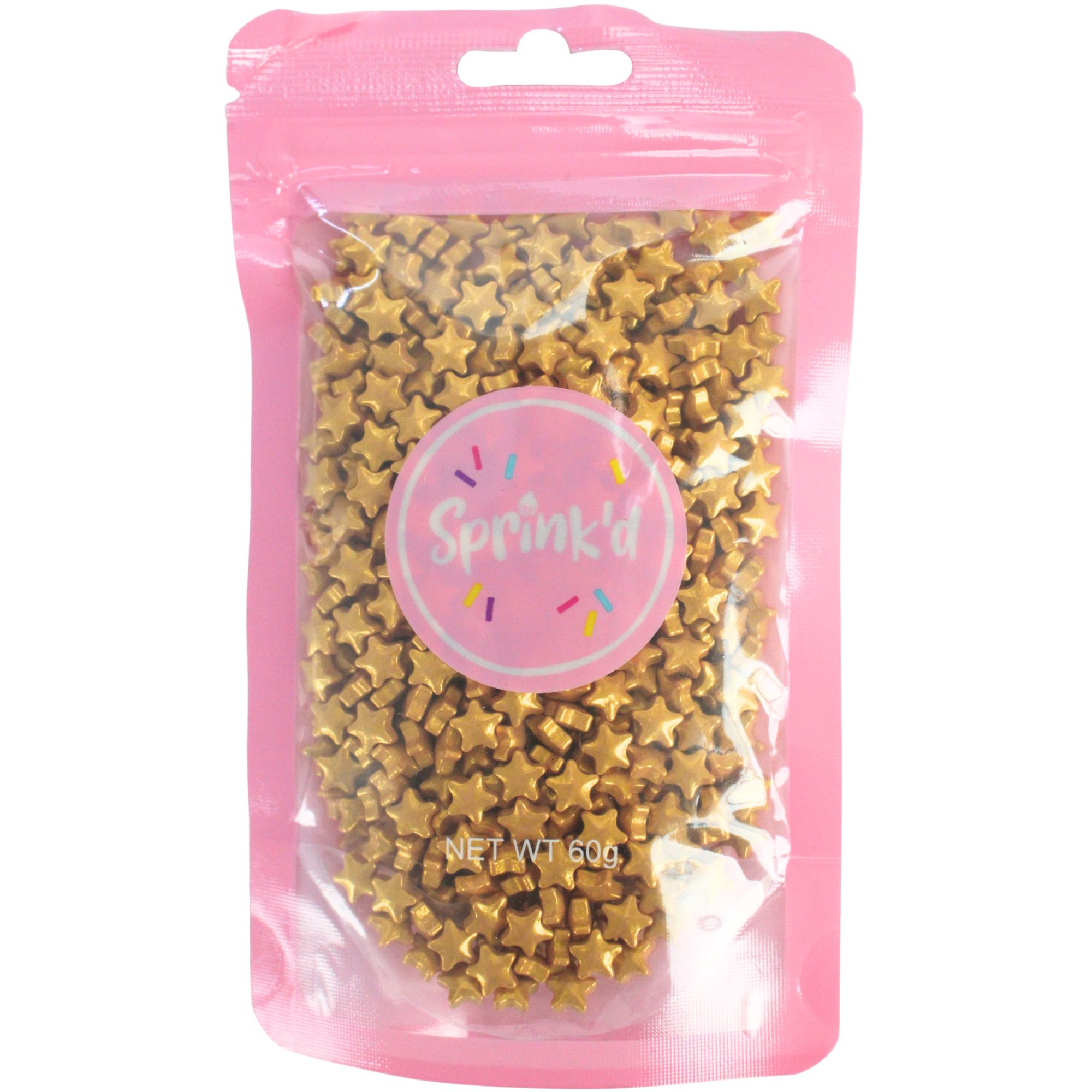 Sprink'd Gold Stars Edible Cupcake Decorations (60g)