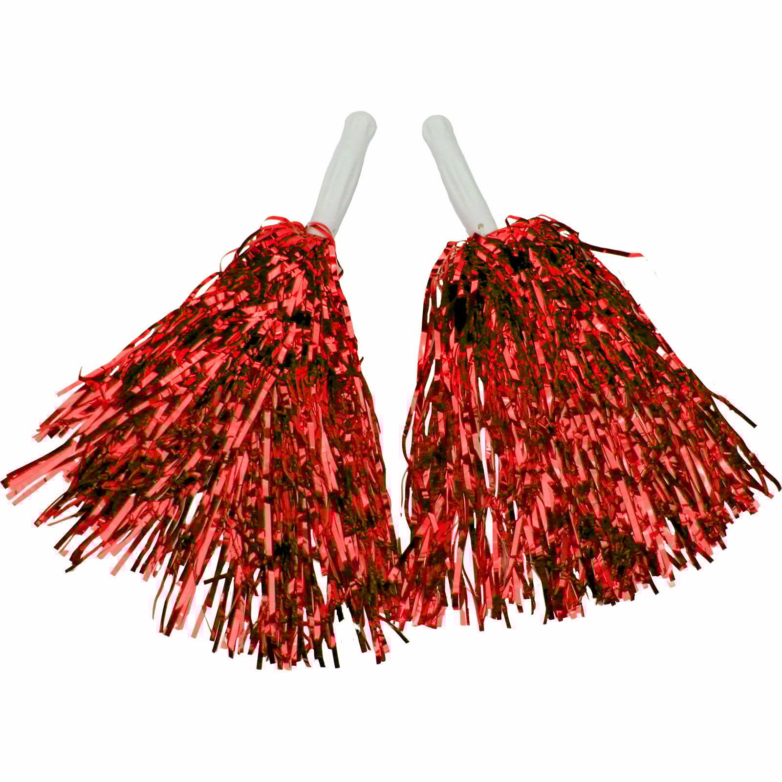 Metallic Red Foil Pom Poms (Set of 2)