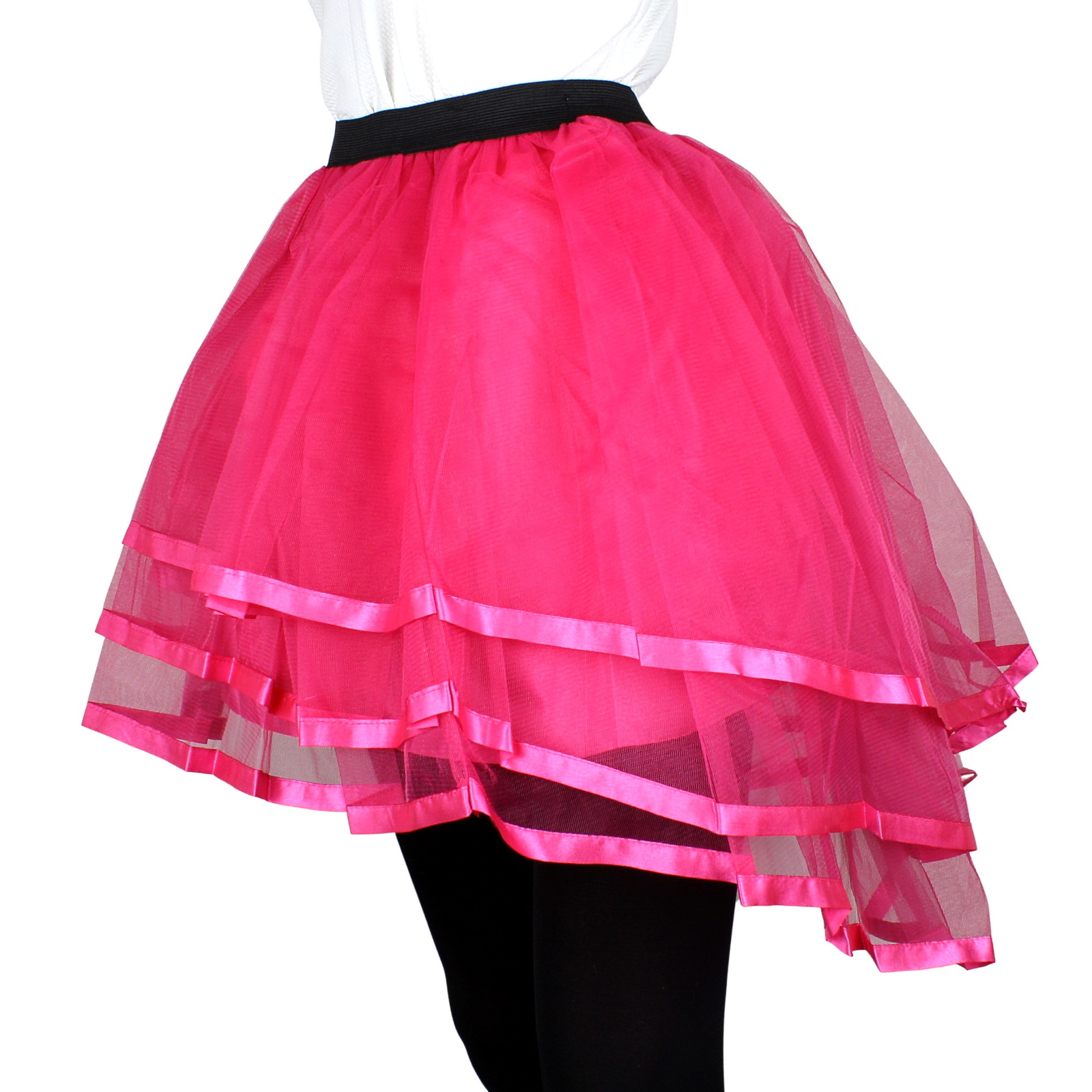 Adult High Low Tutu Hot Pink