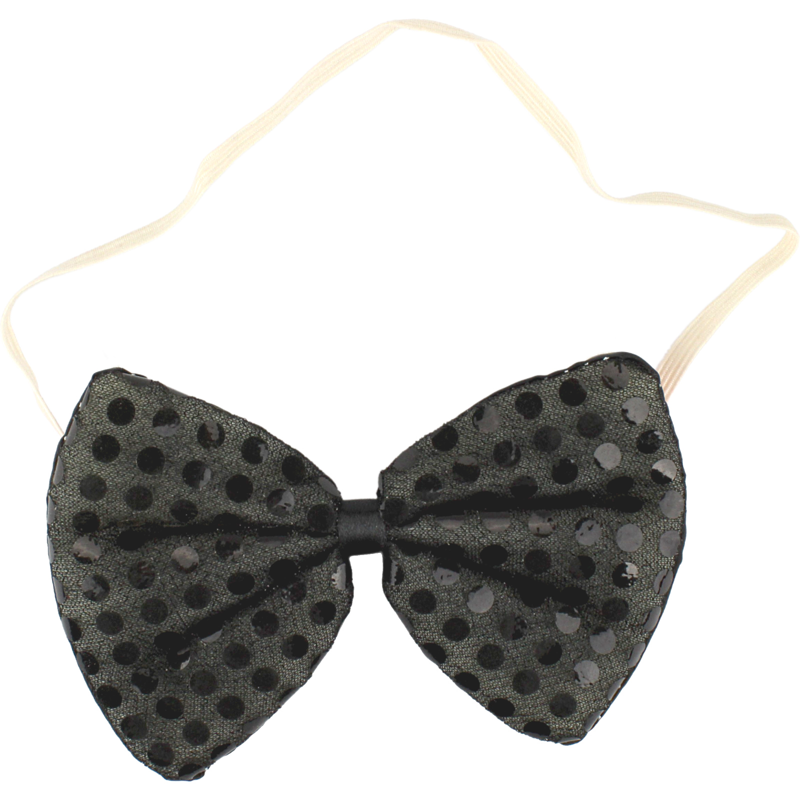 Adult Black Sequin Bow Tie