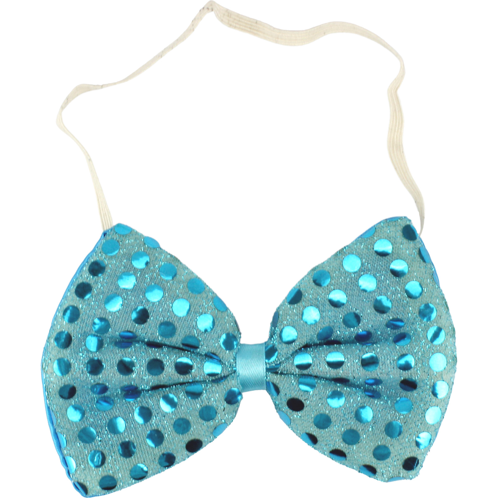 Adult Blue Sequin Bow Tie