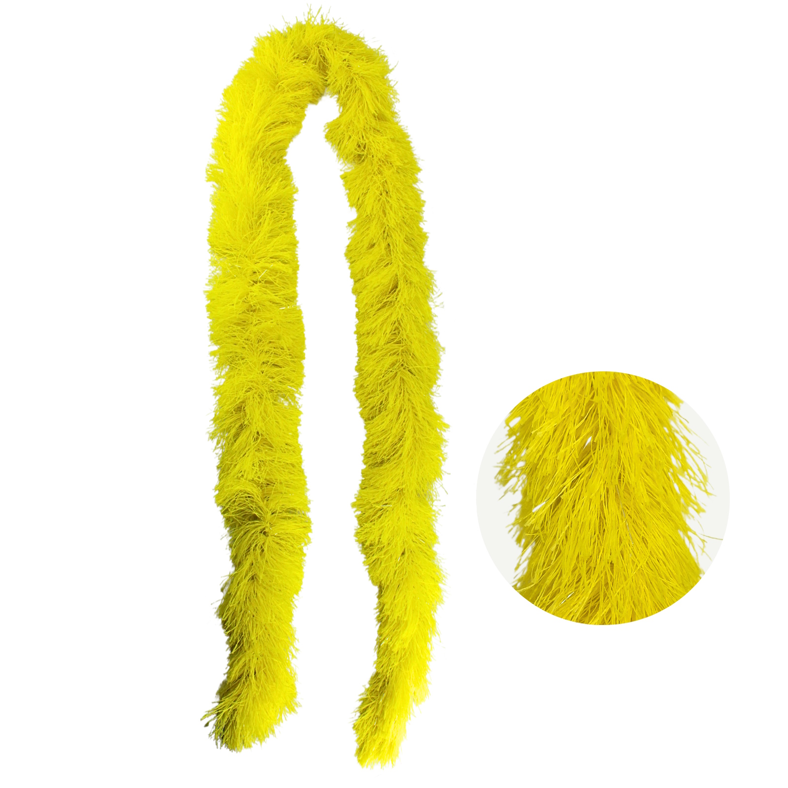 Yellow And Silver Fringe Boa