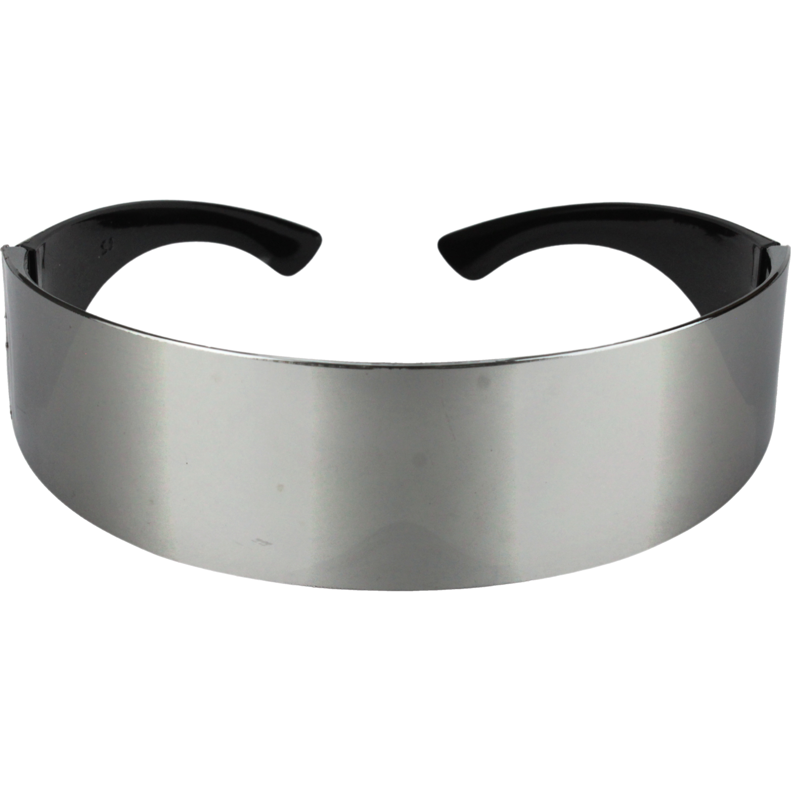 Futuristic Silver Mirror Wrap Glasses