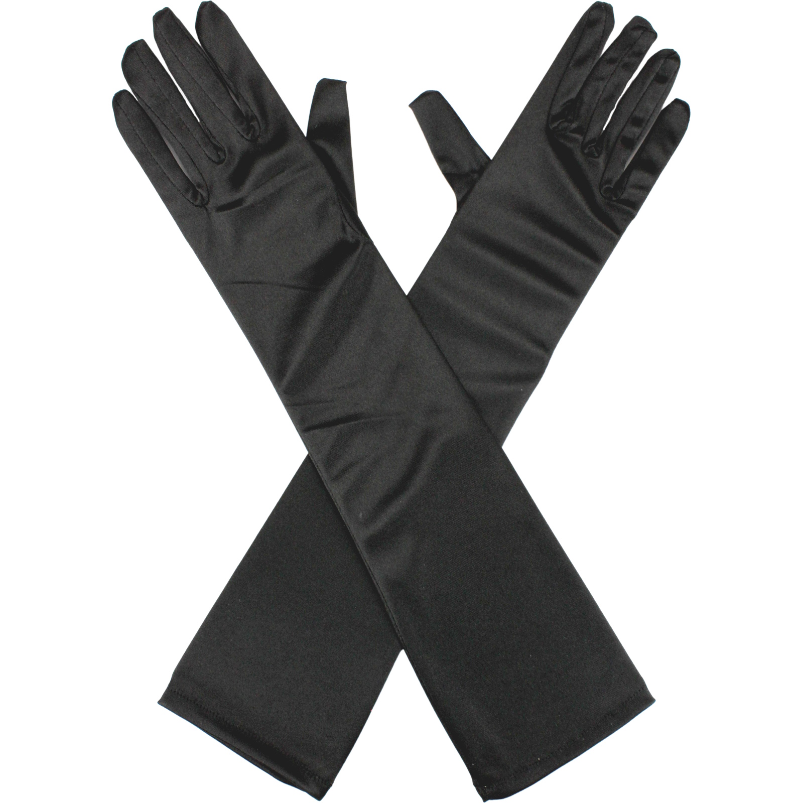 Adult Long Black Satin Gloves Ties Gloves and Suspenders Costumes Accessories Discount Party Supplies Discount Party Supplies