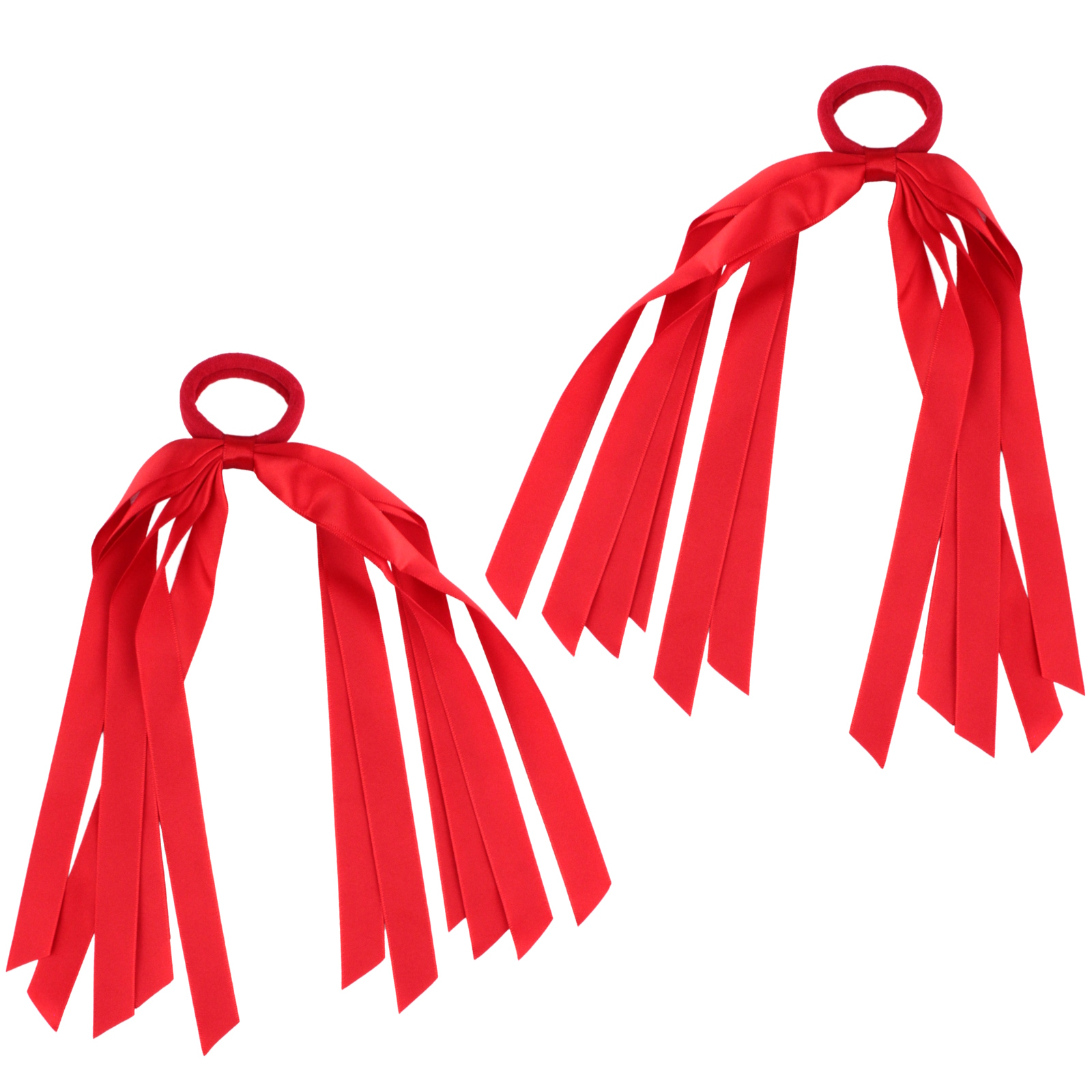 Red Ribbon Hair Ties (Pack of 2)