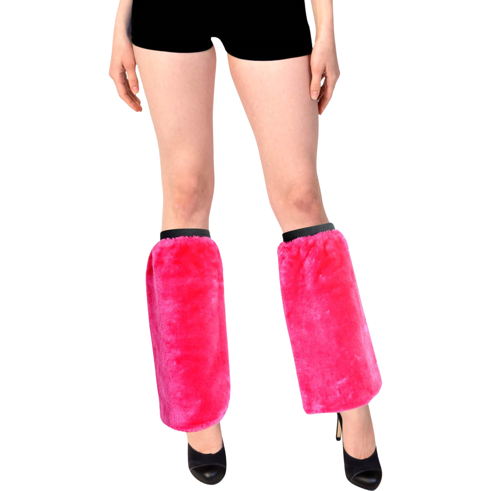 Hot Pink Plush Leg Warmers 