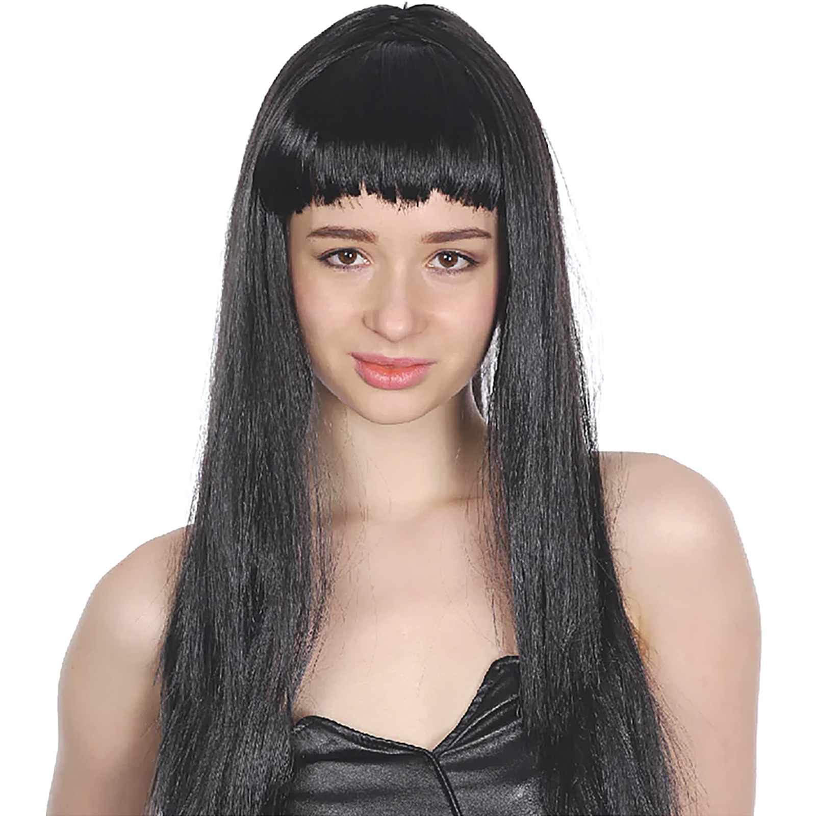 Black Long Glamour Wig With Fringe Wigs Facial Hair Costumes Accessories Discount Party Supplies Discount Party Supplies