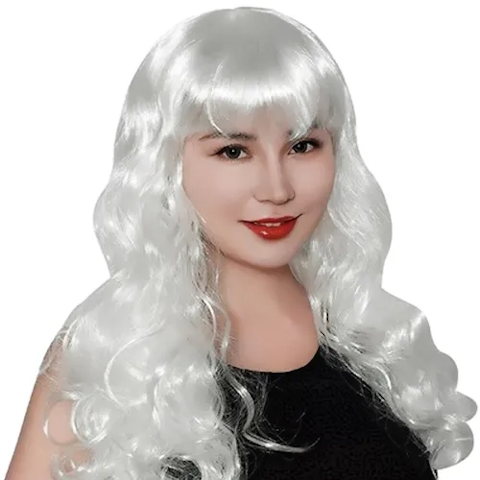 Adult White Wavy Long Wig