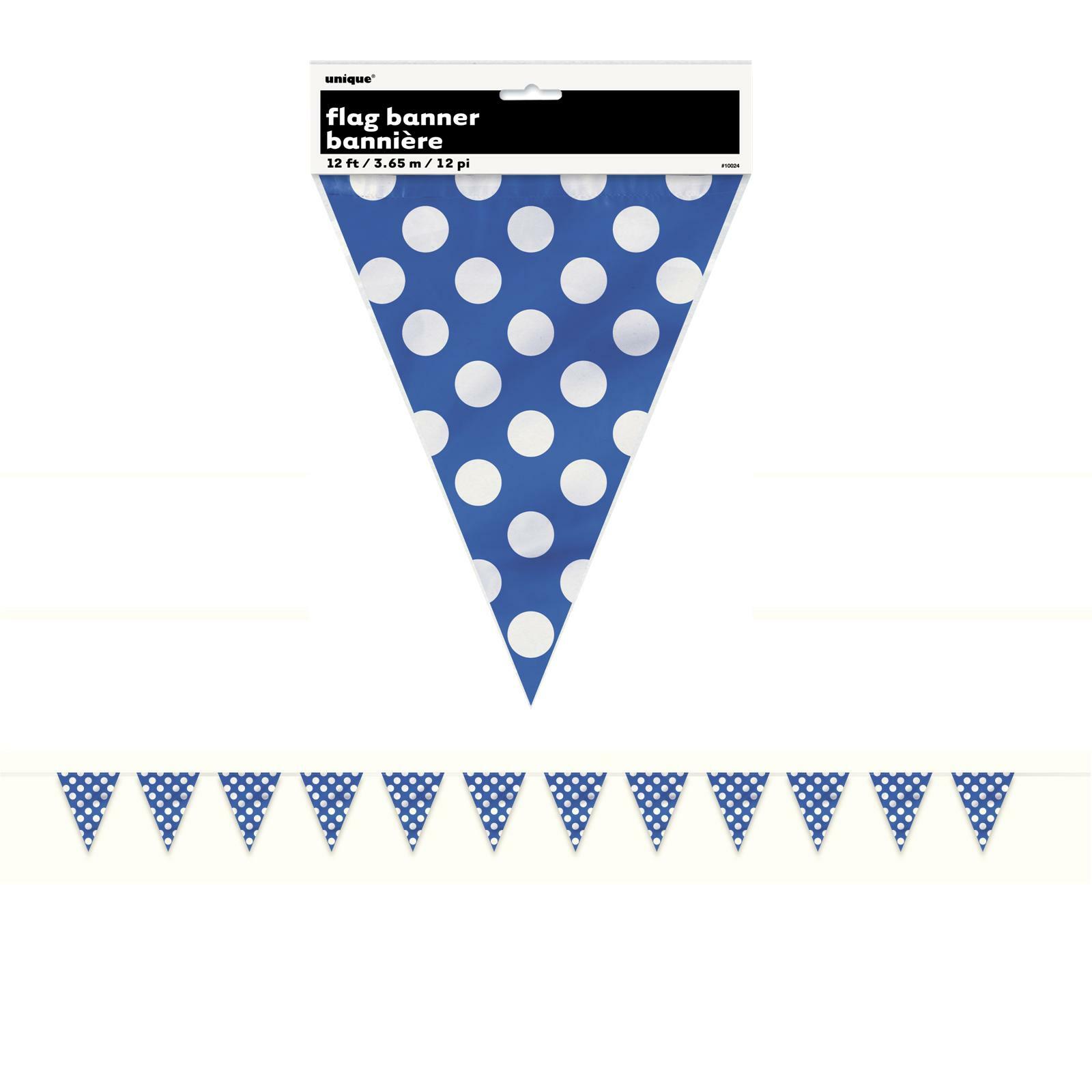 Blue Polkadot Flag Banner
