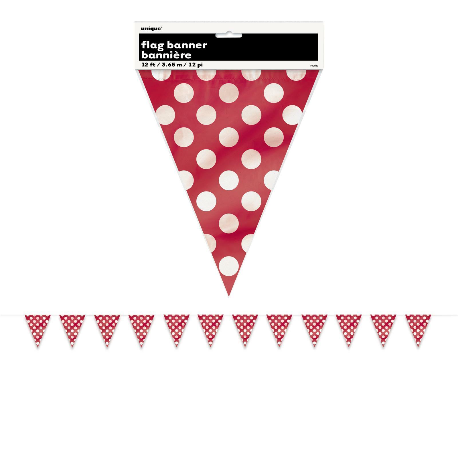 Red Polkadot Flag Banner