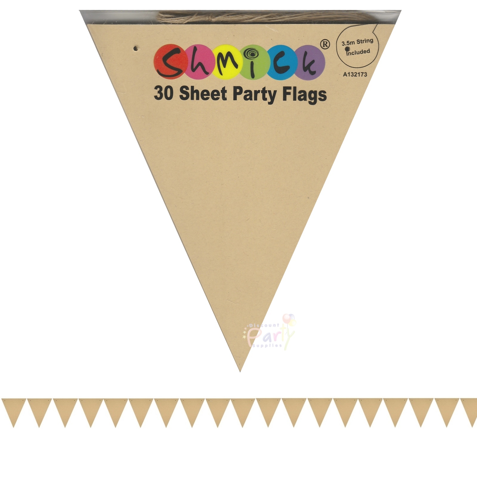 Brown Kraft Paper Flag Banner