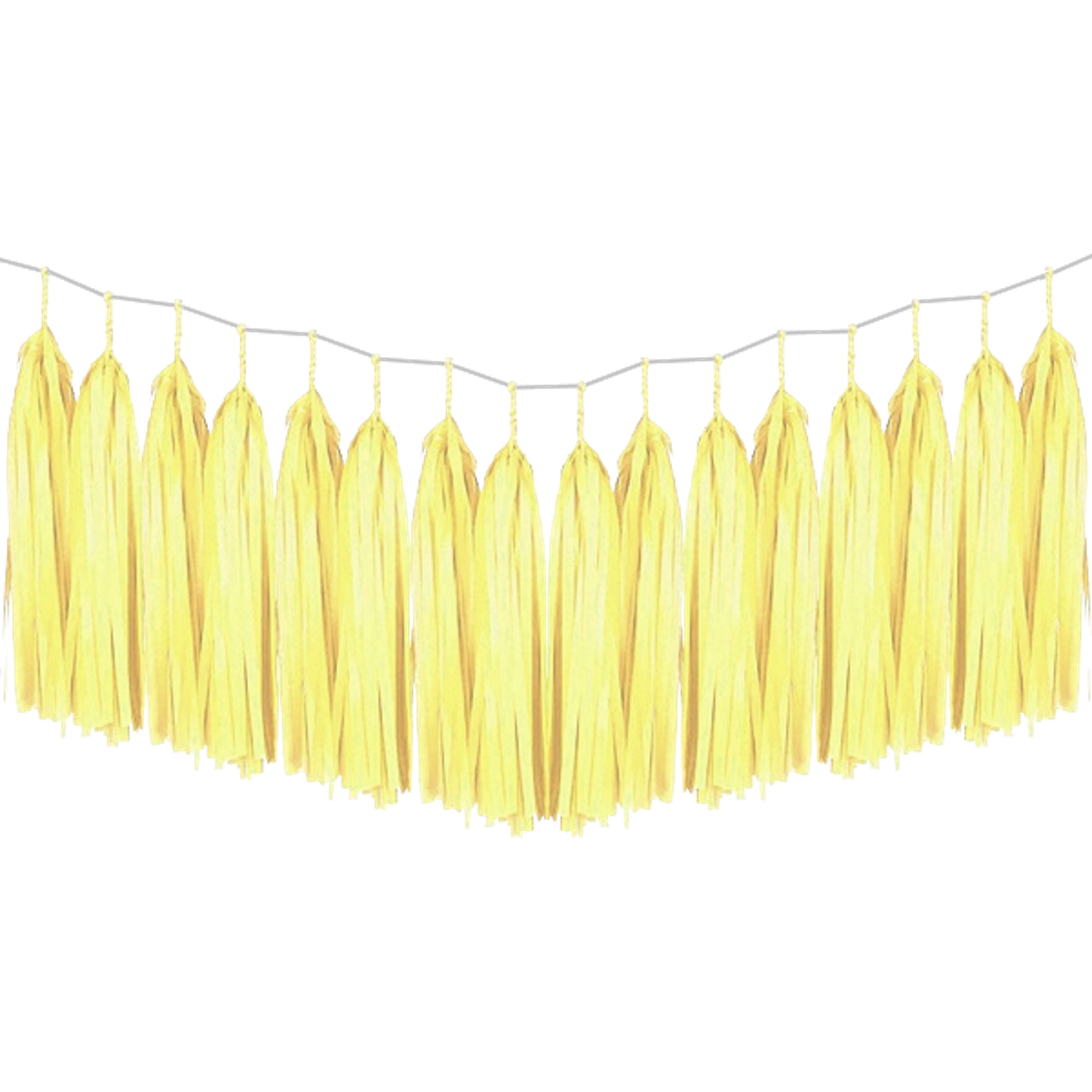 Yellow Tissue Paper Tassel Garland Kit