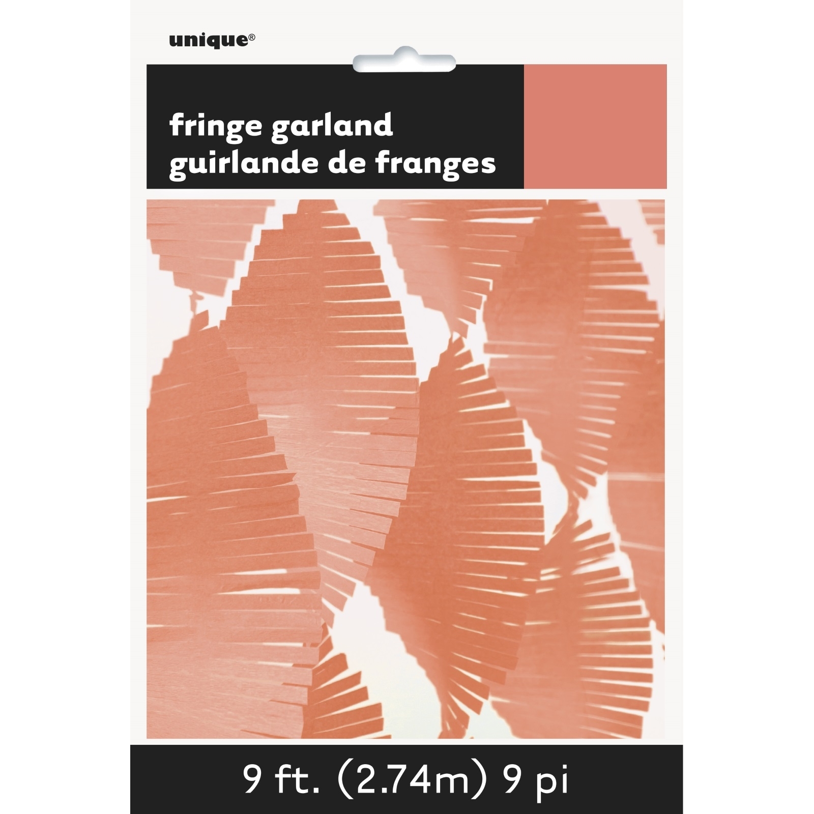 Coral Tissue Paper Fringe Garland