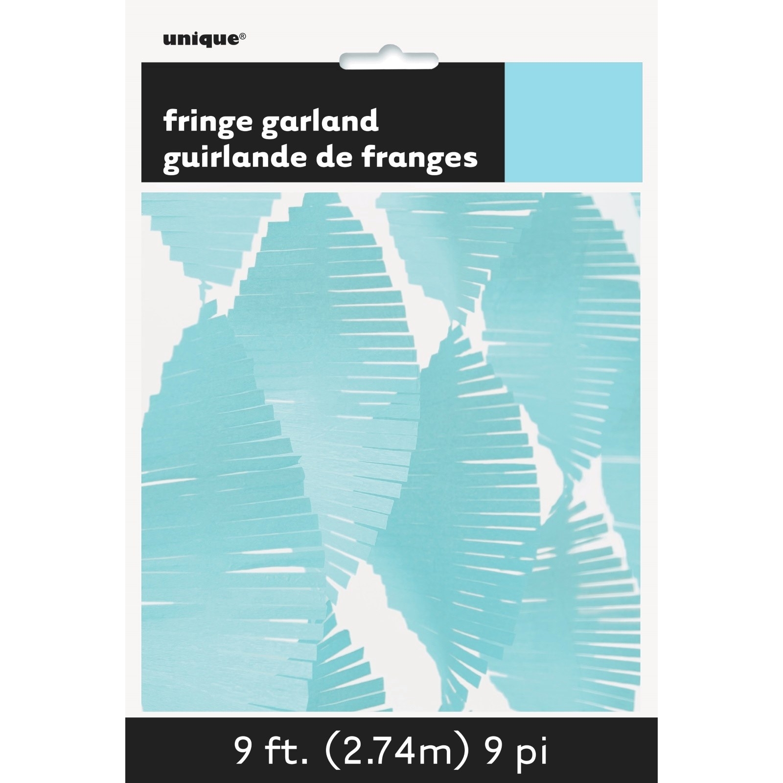 Light Blue Tissue Paper Fringe Garland