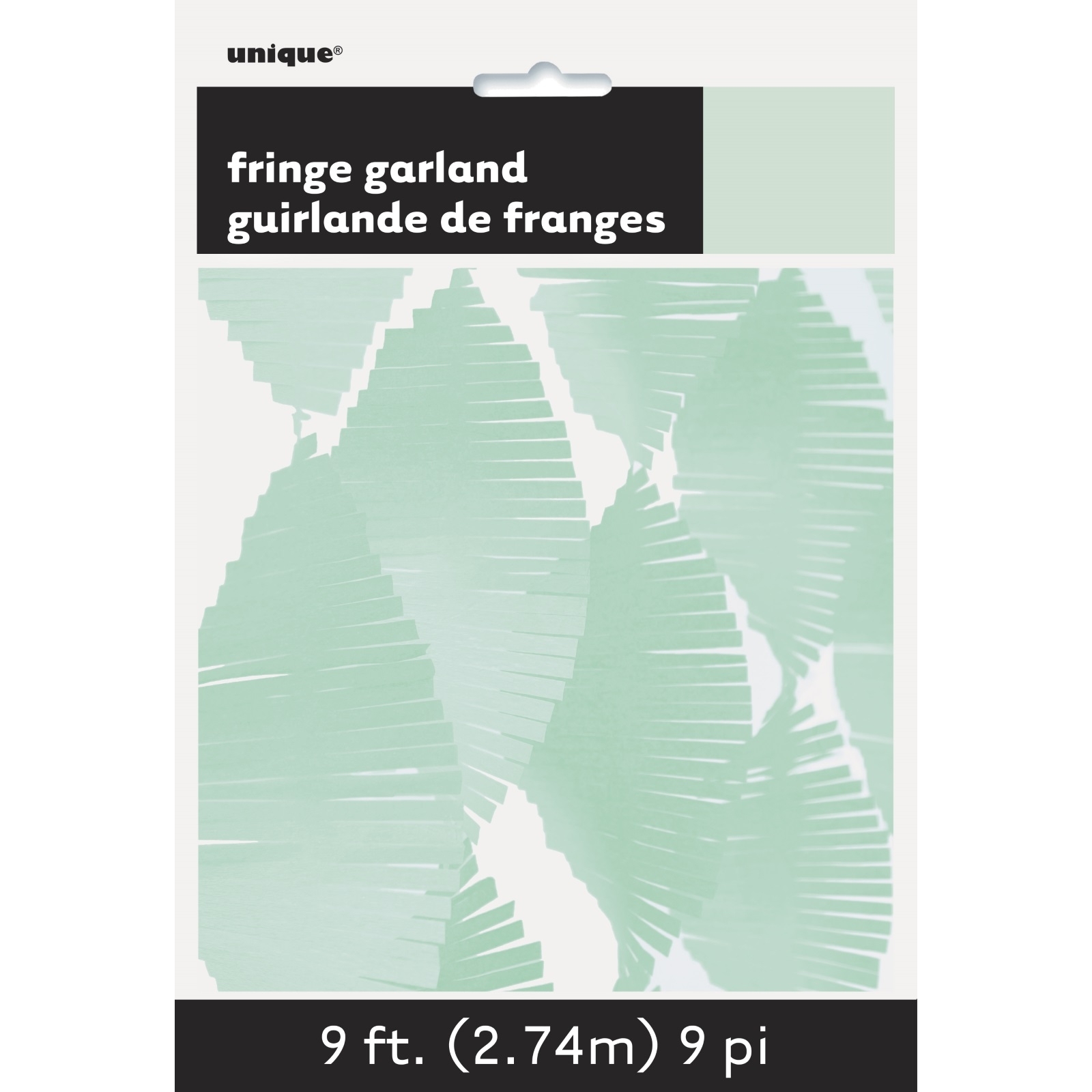 Mint Tissue Paper Fringe Garland