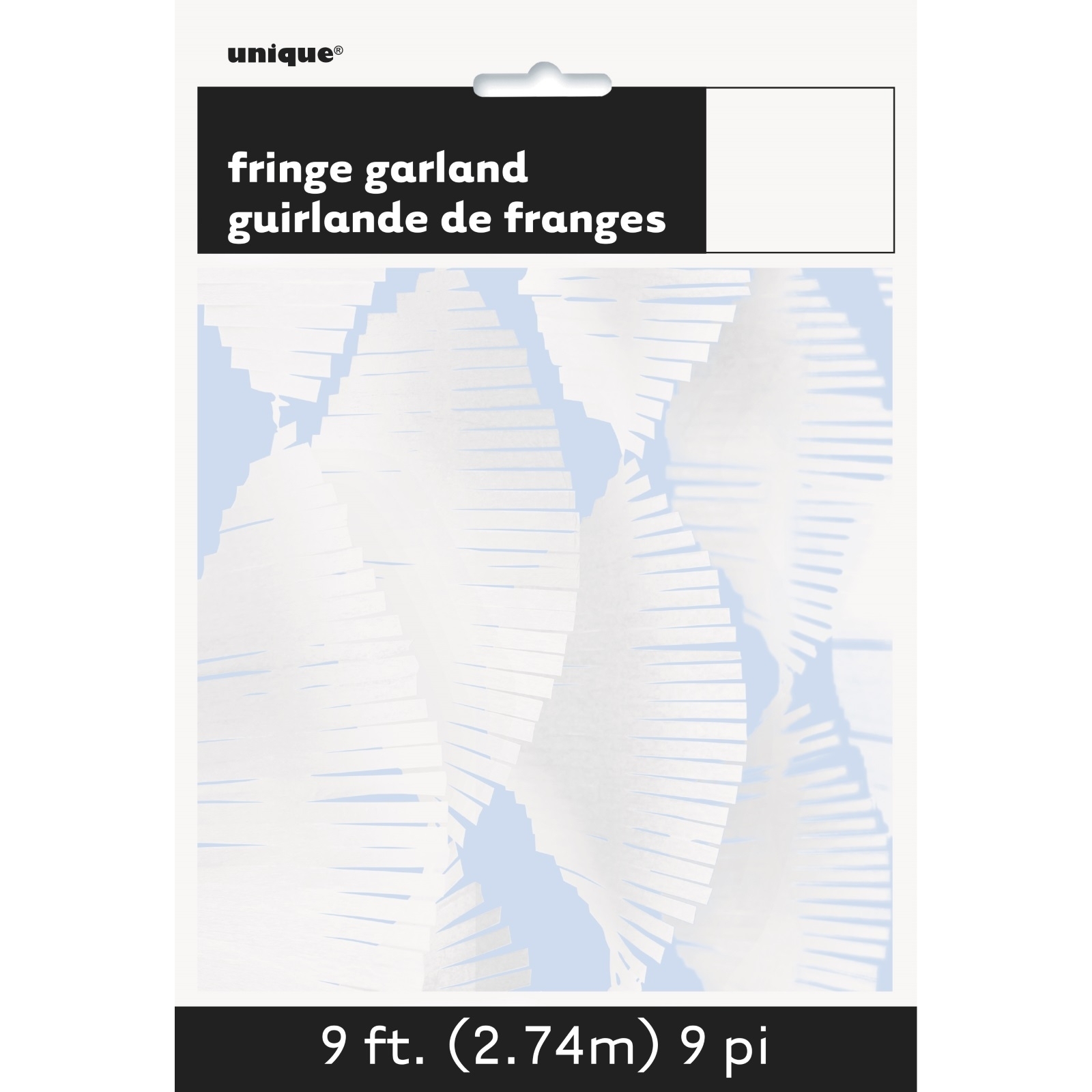 White Tissue Paper Fringe Garland