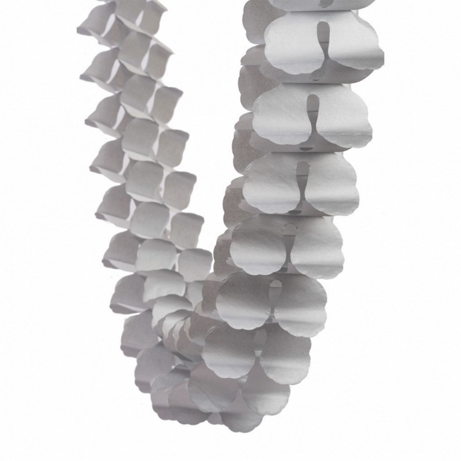 Silver Metallic Honeycomb Garland