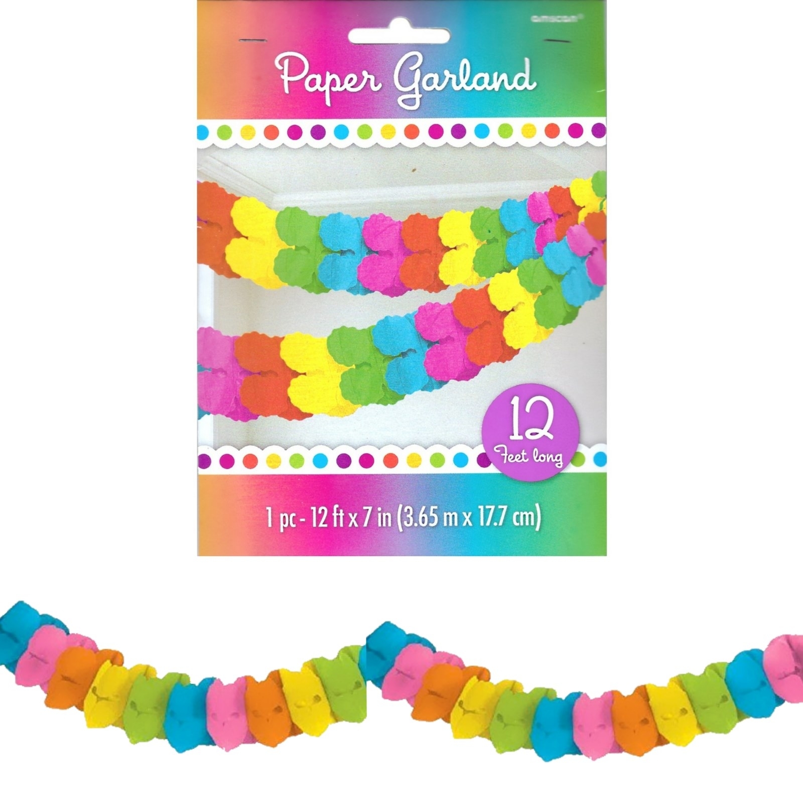 Multi Coloured Paper Garland