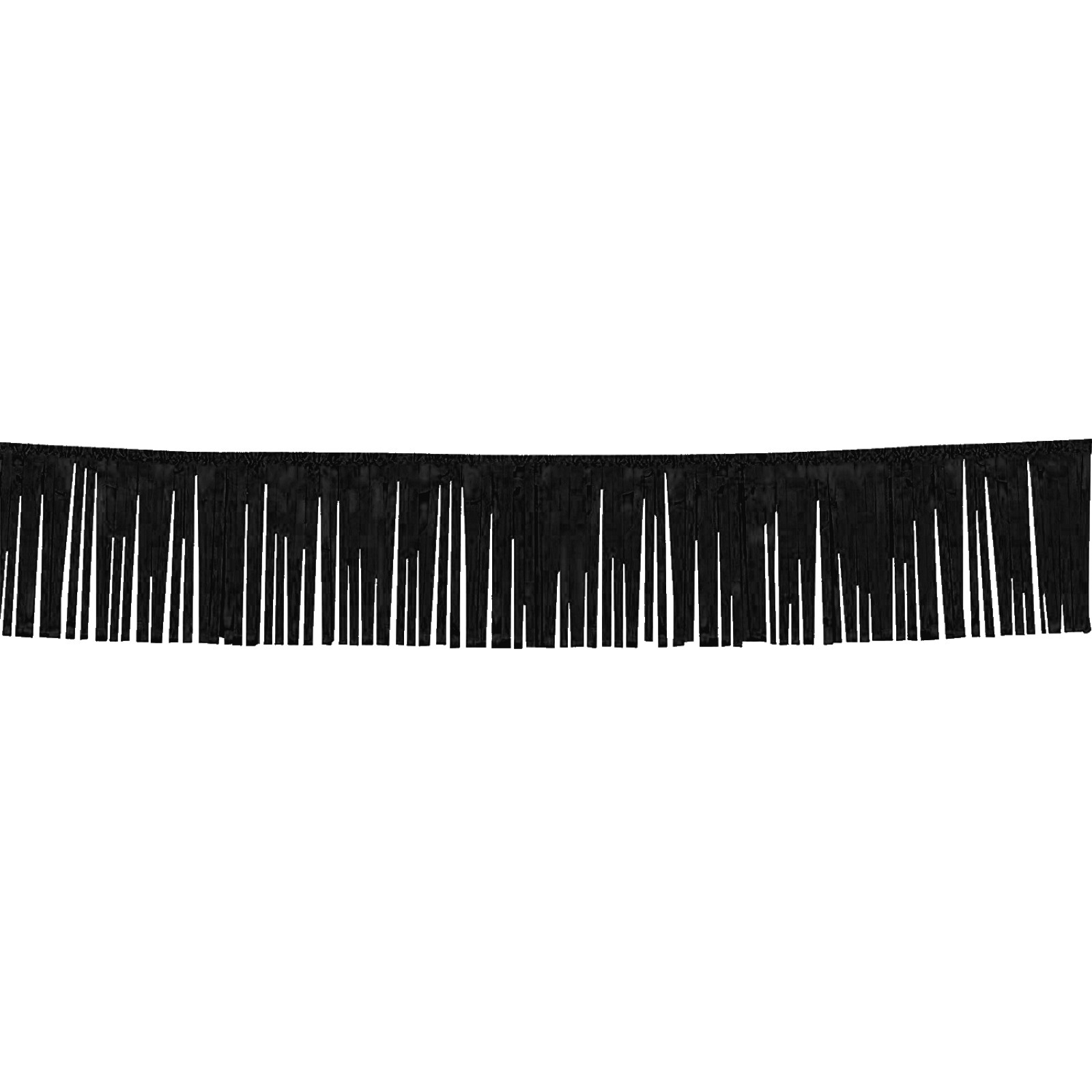 Black Plastic Fringe Banner