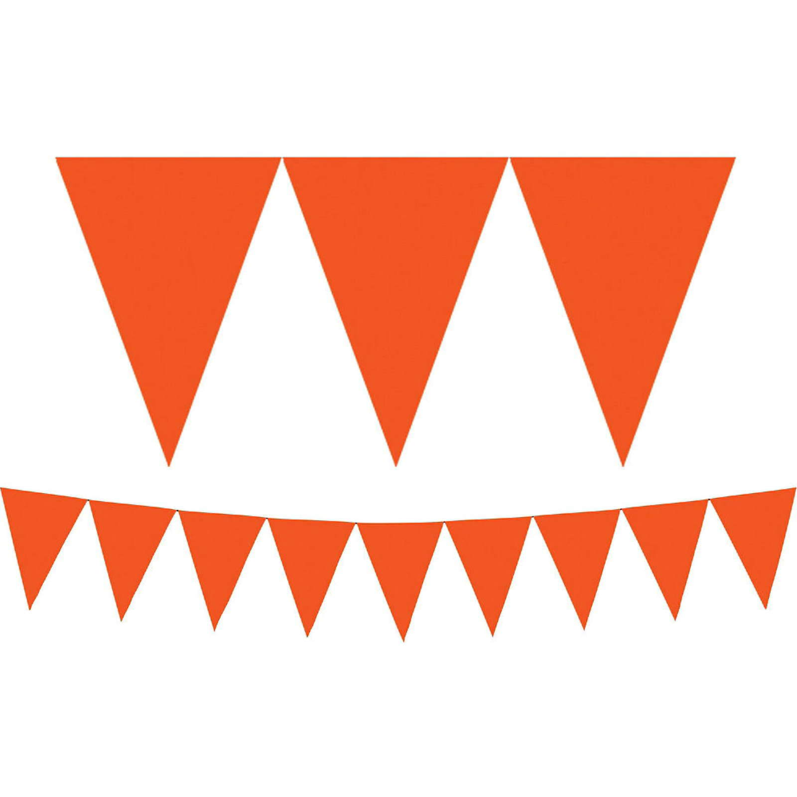 Orange Paper Pennant Banner 4.57m