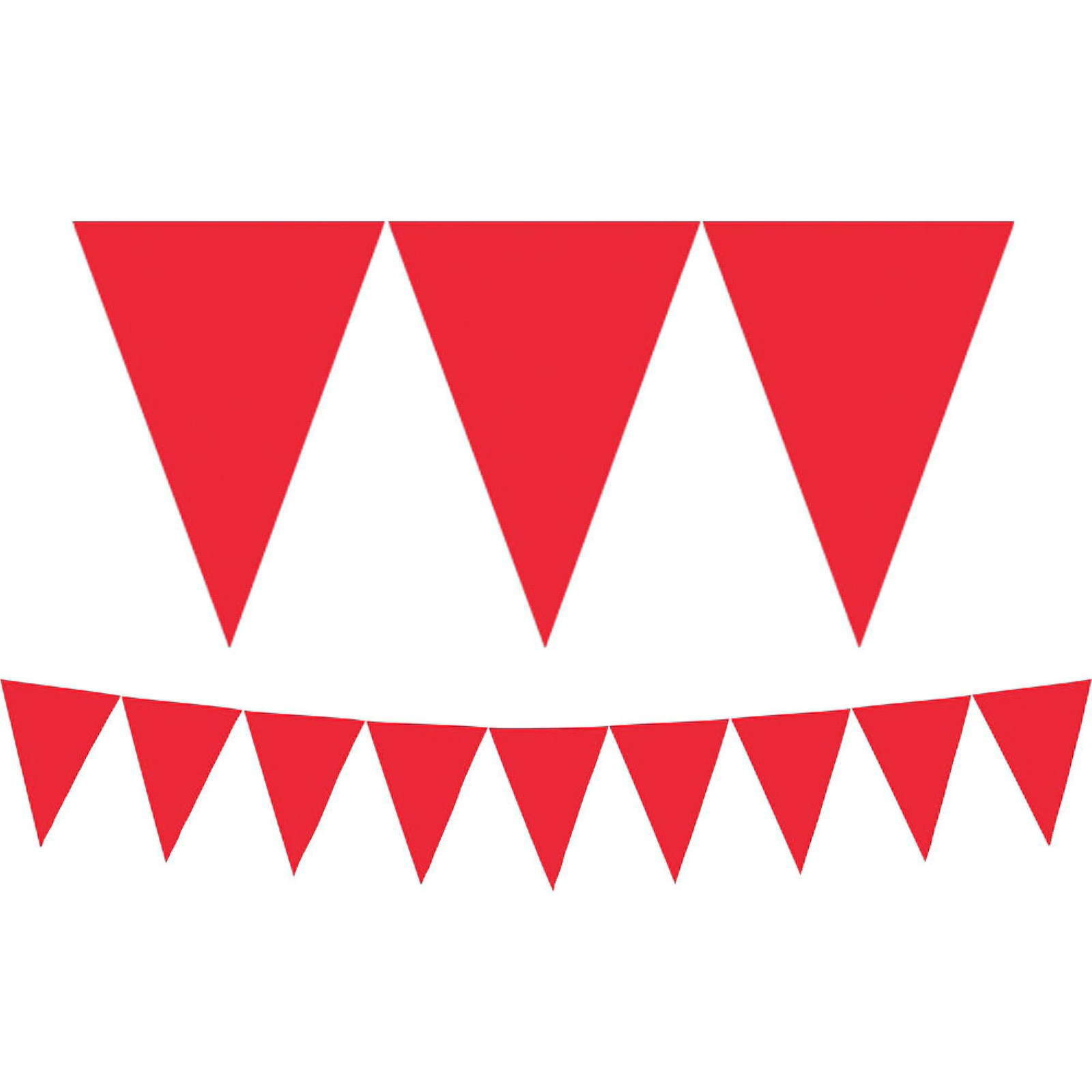 Red Paper Pennant Banner 4.57m