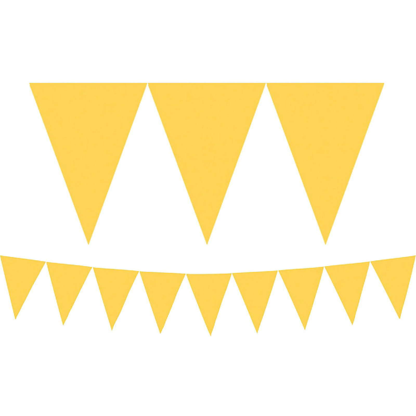 Yellow Paper Pennant Flag Banner