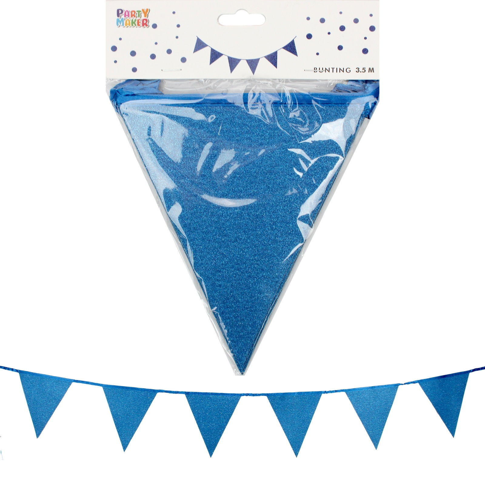Blue Glitter Flag Banner 3.5m