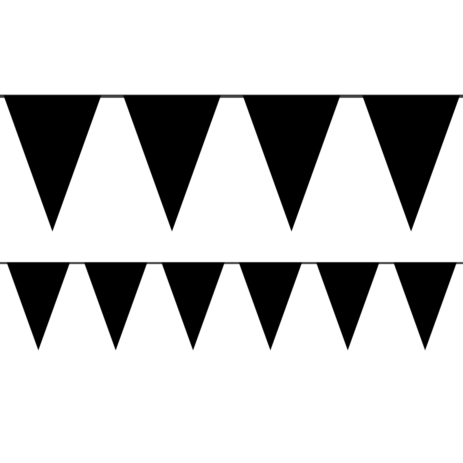 Black Plastic Flag Banner (10m)