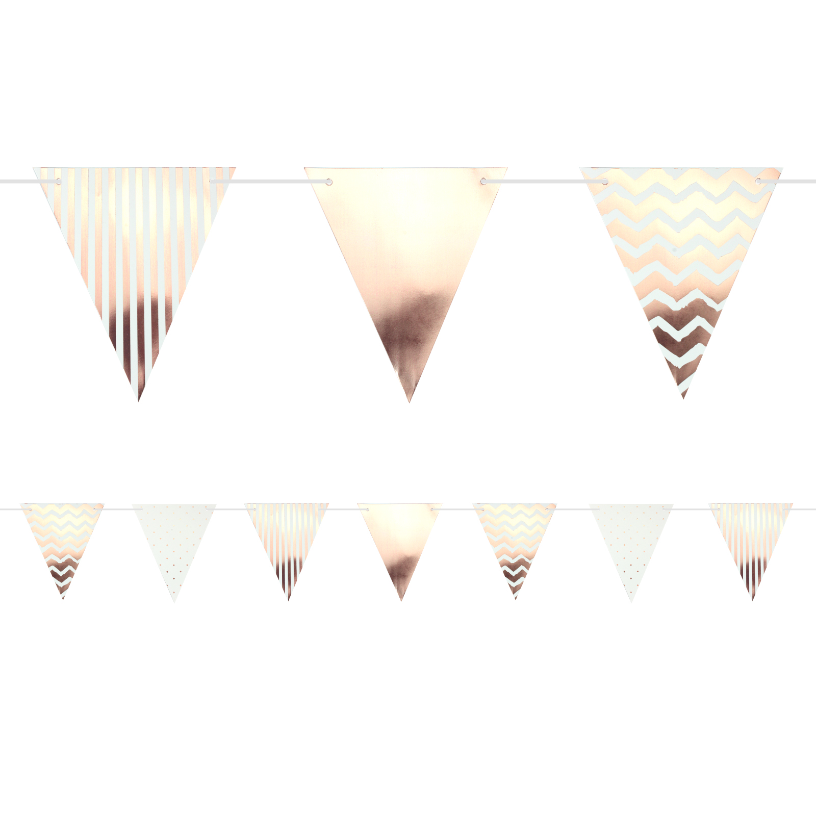 Rose Gold and White Flag Banner 