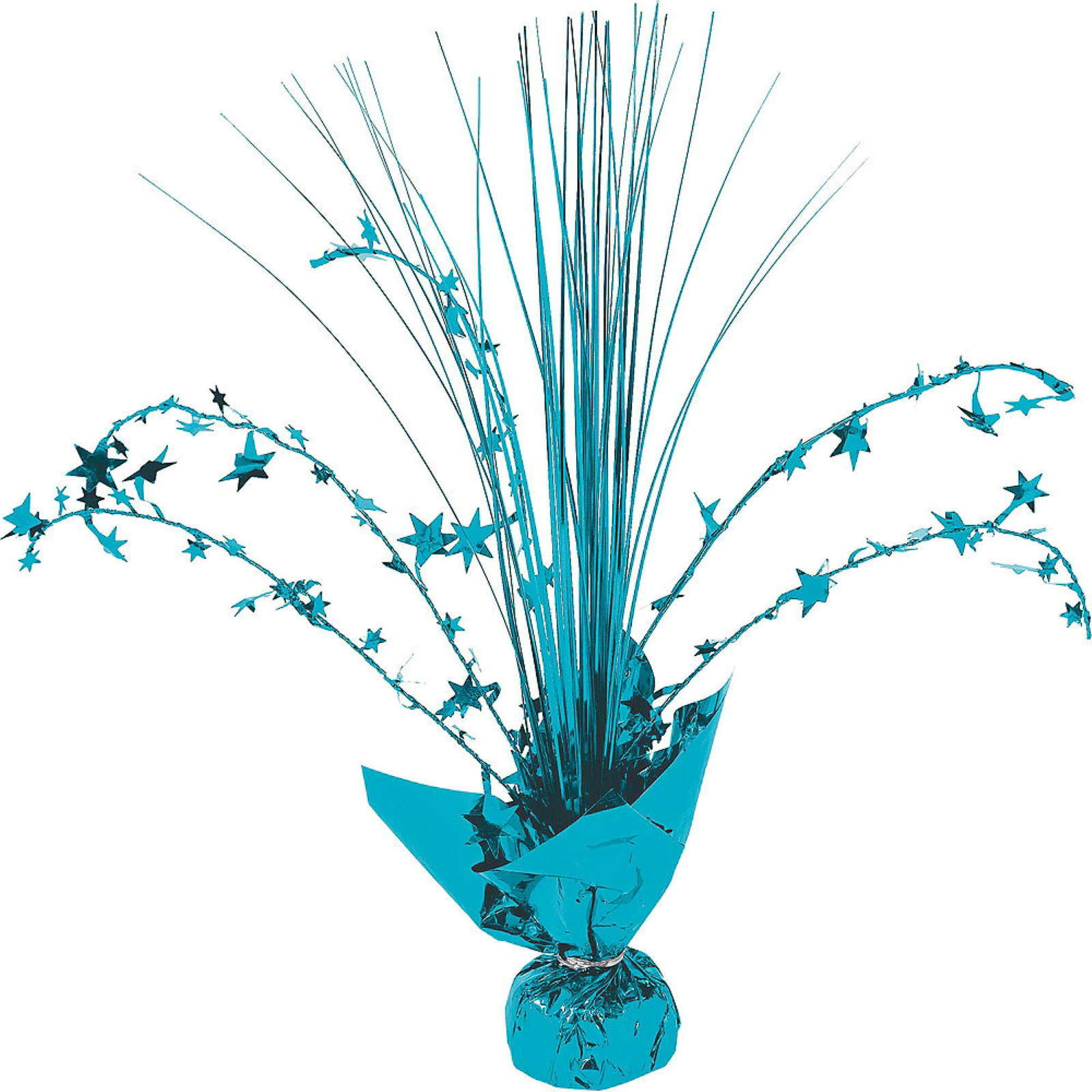 Teal Foil Spray Centrepiece