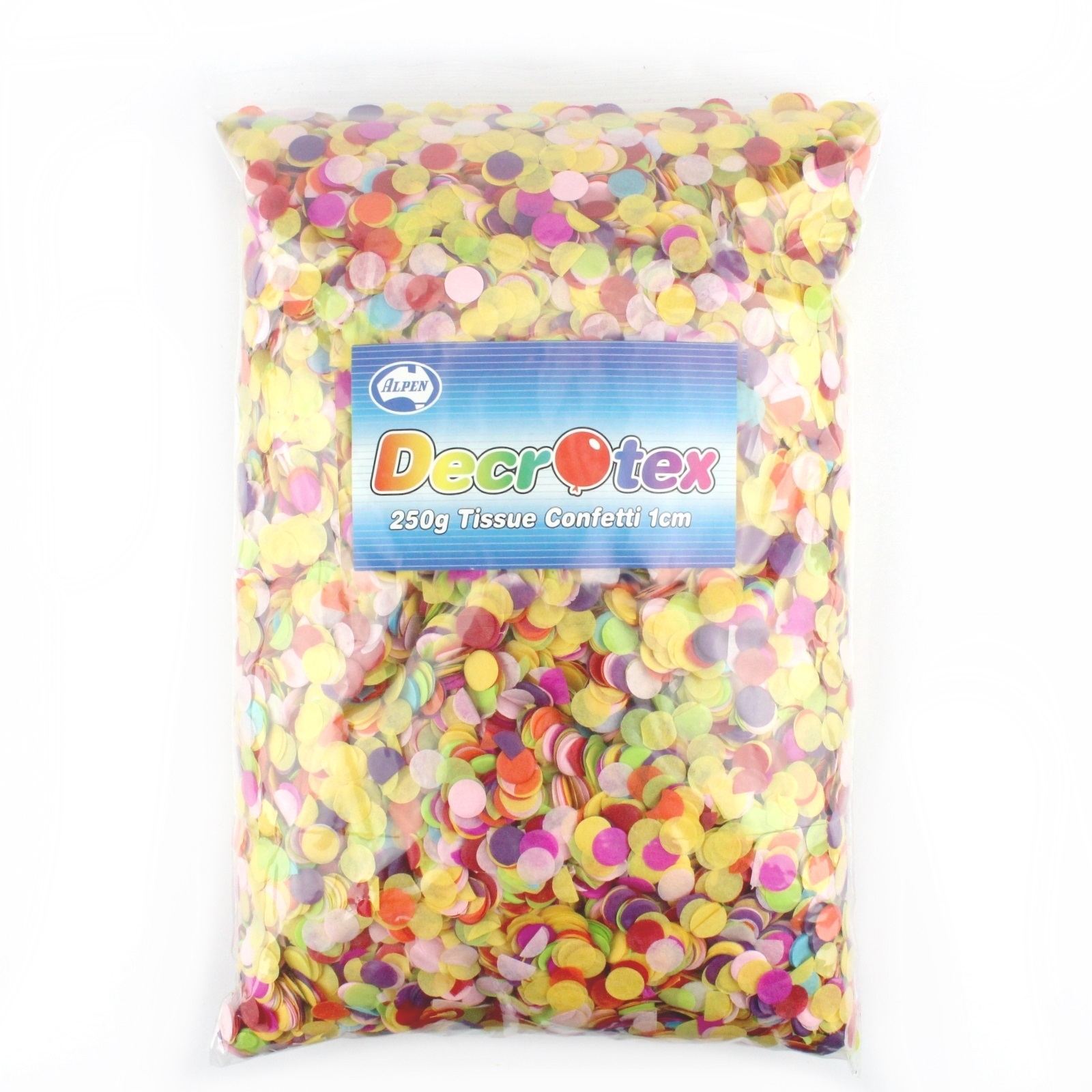 Bulk Multi Coloured Tissue Confetti 1cm (250g)