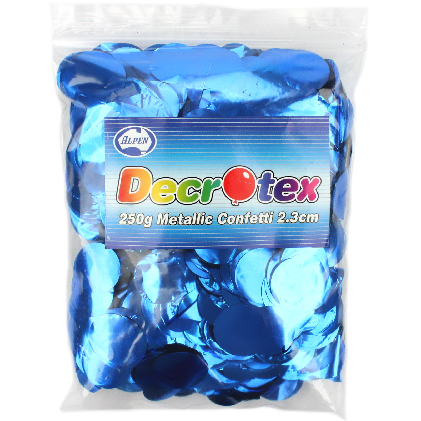 Bulk Blue Metallic Confetti 2cm (250g)