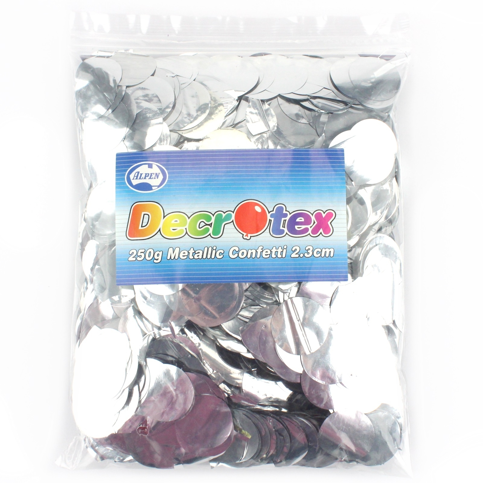 Bulk Silver Metallic Confetti 2cm (250g)
