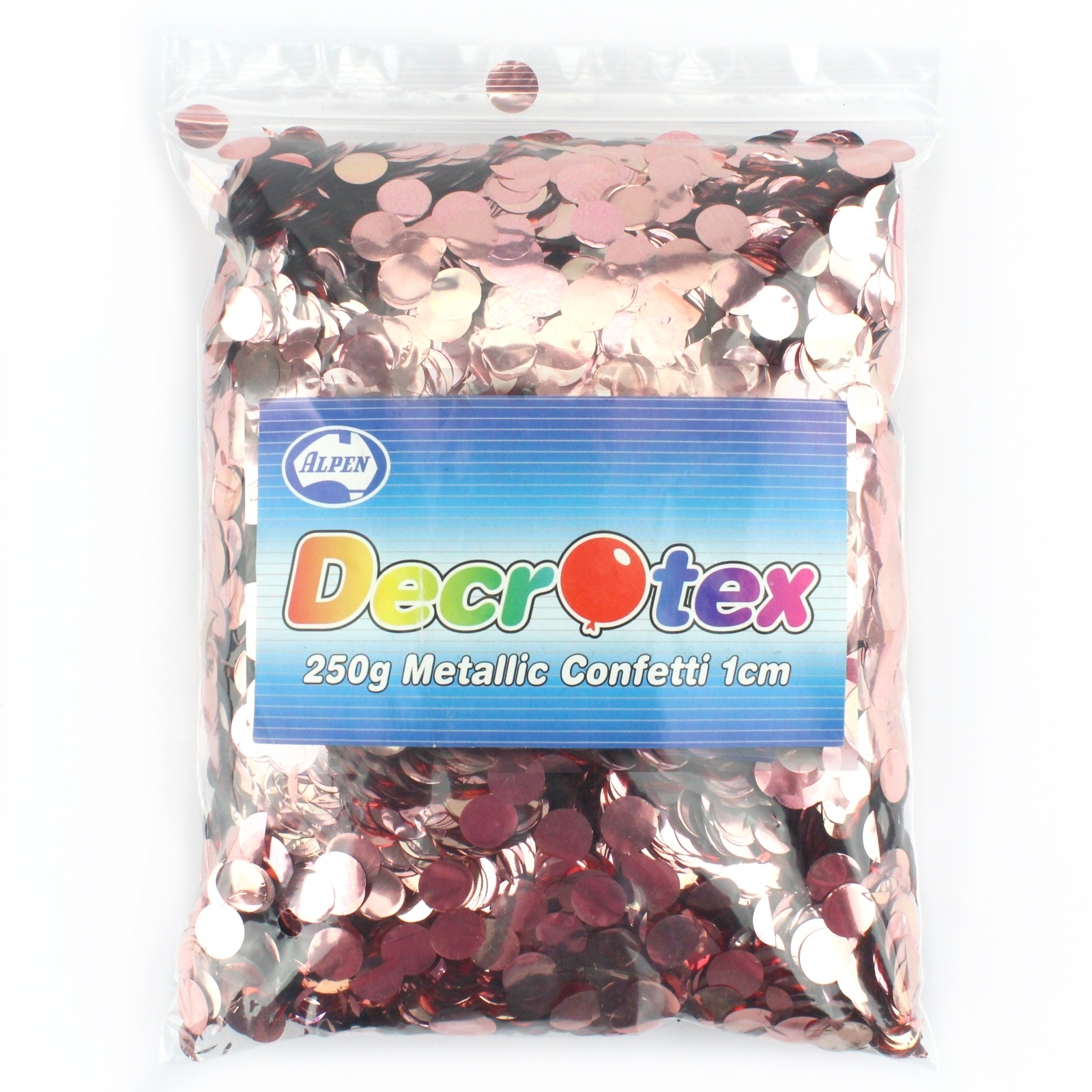 Bulk Rose Gold Metallic Confetti 1cm (250g)