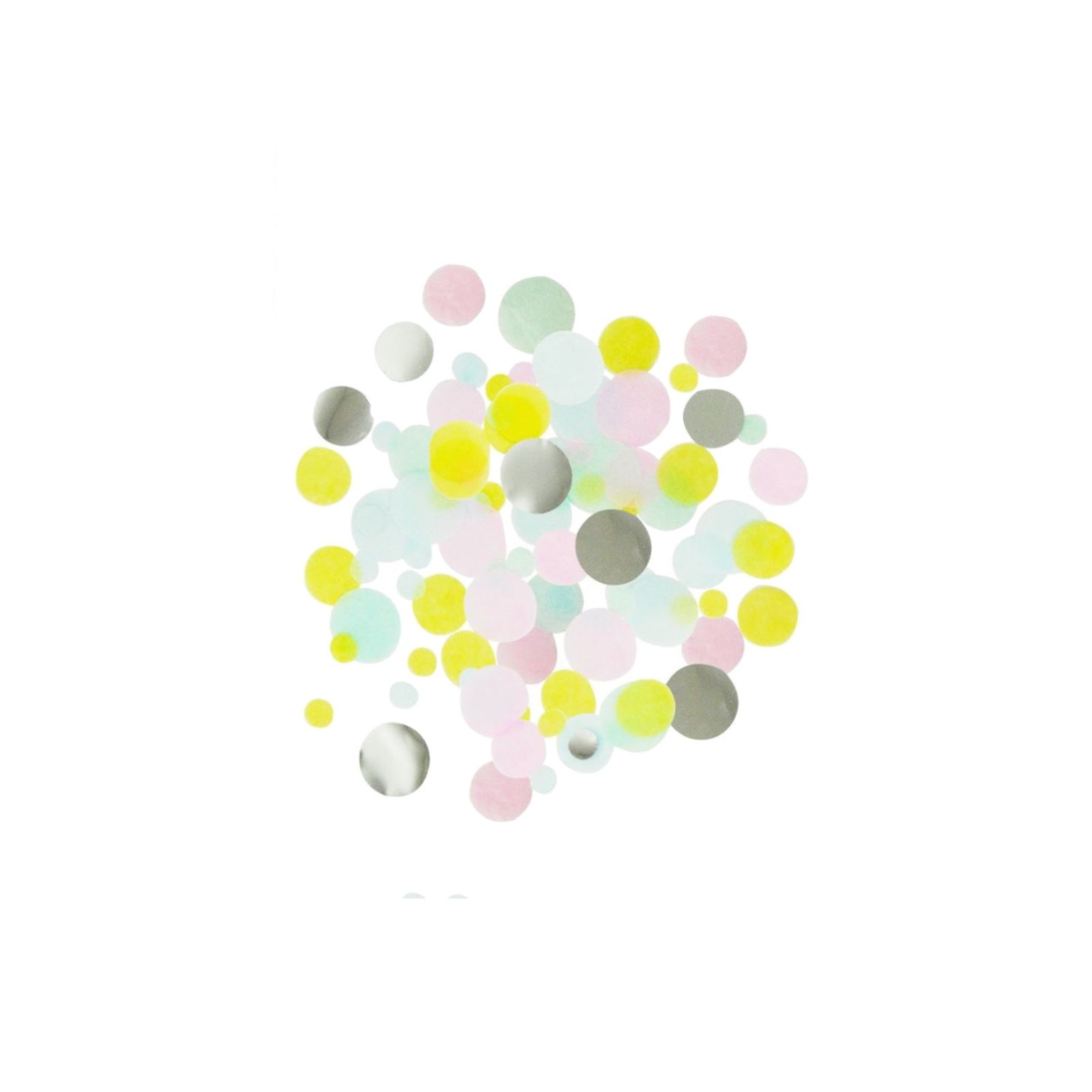 Pastel & Silver Assorted Confetti Circles