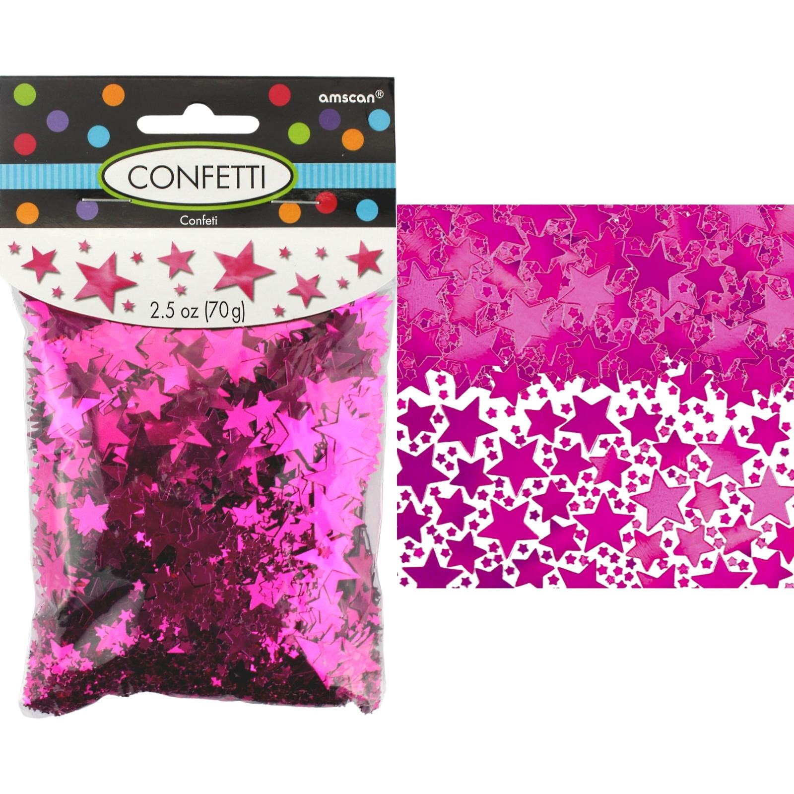 Hot Pink Star Confetti/Table Scatters 70g