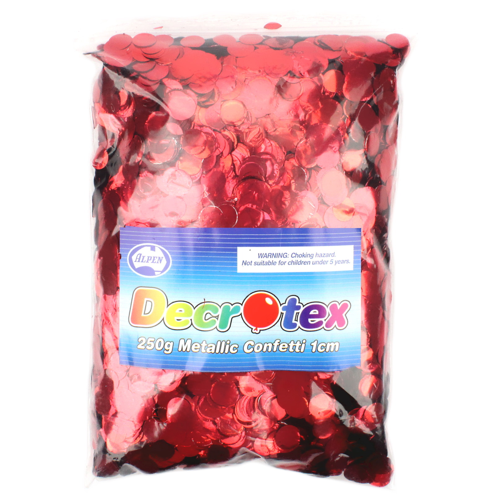 Bulk Red Metallic Confetti 1cm (250g)