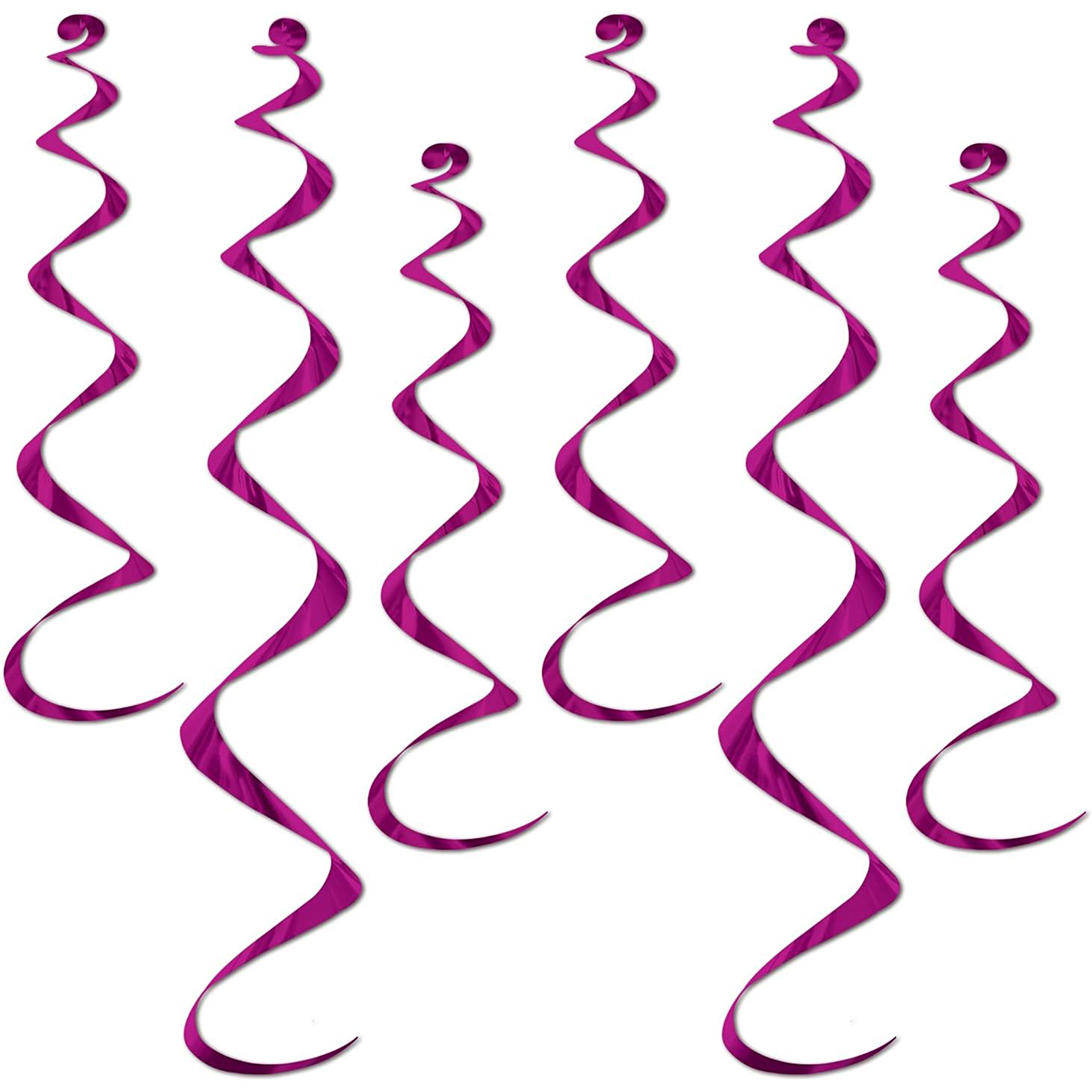 Fuchsia Swirl Decorations (Pack of 6) 